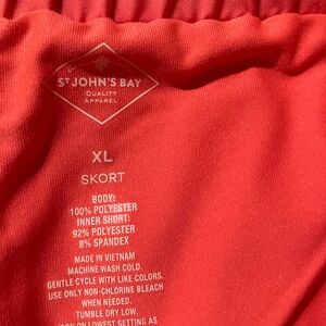 St. John's Bay Kids Vibrant Red Skort